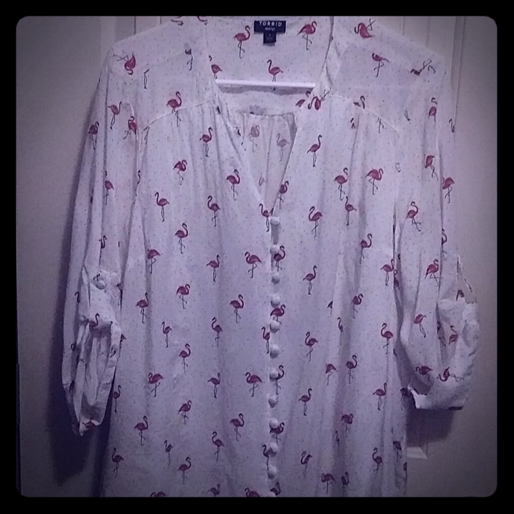 Torrid Flamingo Harper Top sz1